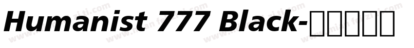 Humanist 777 Black字体转换